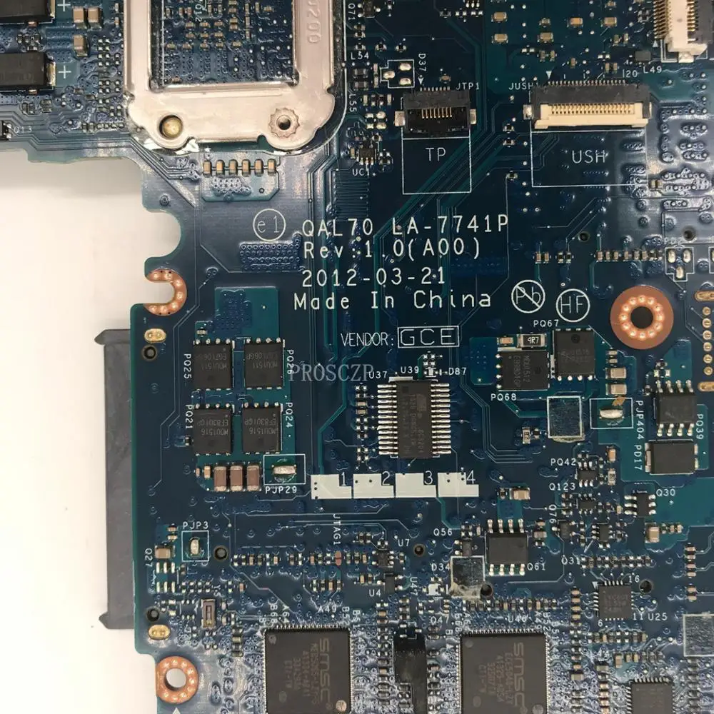 Для E6330 Материнская плата ноутбука CN-0DCDH4 0DCDH4 DCDH4 QAL70 LA-7741P с SR0X9 I5-3380M Процессор работает хорошо