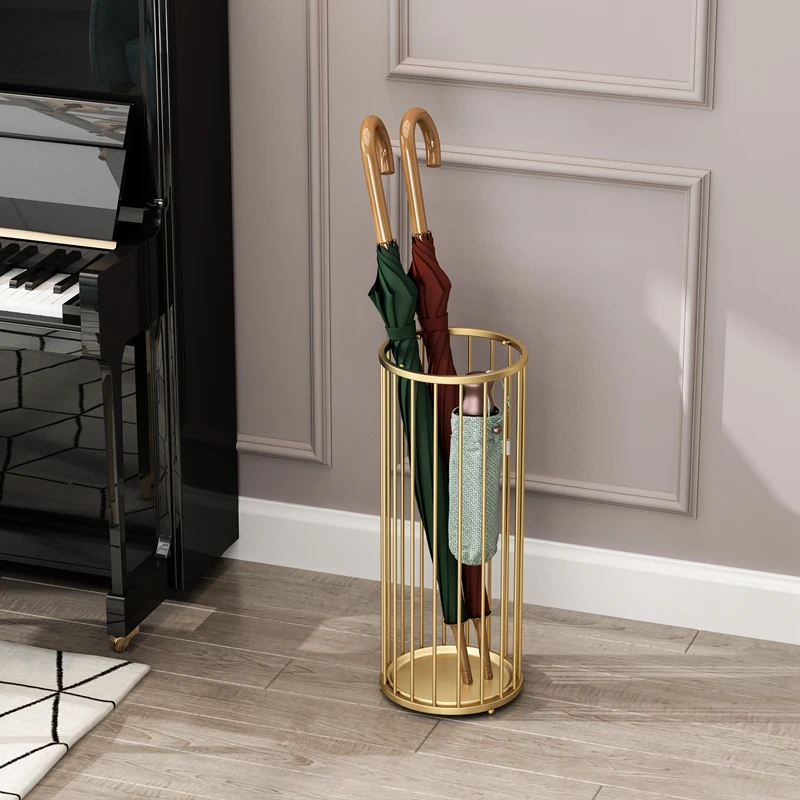 

Business Hotel Lobby Office Umbrella Bucket Storage Racks Sun Beach Umbrellas Rain Gear Metal Multifunctional Storage Bucket