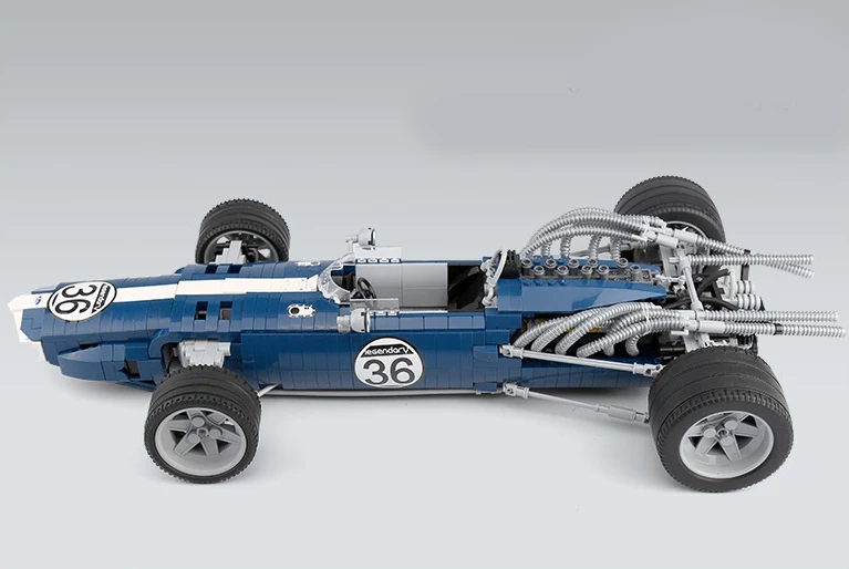 1758 шт. синий звуковой набор MK1 T1G гоночный автомобиль moc техническая модель