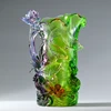 Luxury 3D Glass Vase Vivid Fish Lotus Flower Table Living Room Decor Home Garden Crystal Crafts Signify Fortune Richer Surplus 2