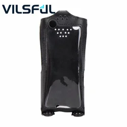 Universal Radio Black Soft Leather Case Bag for Inrico Series Adapt Walkie Talkie Ham Radio Leather Carrying Holder for T298s