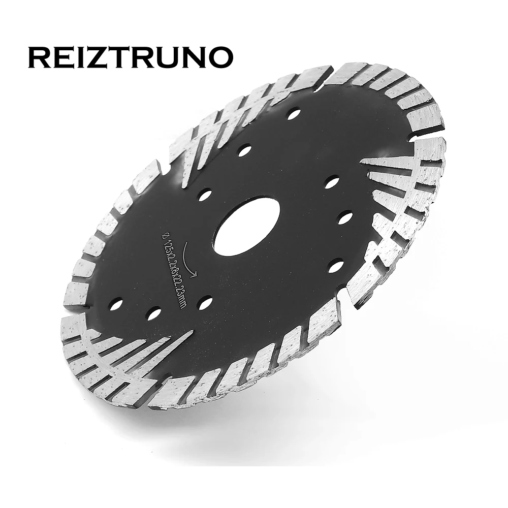REIZTRUNO 125 мм алмазный турбо лезвие 5-дюймовый наклонной защиты зубов для камень Бетон Премиум инструмент для резки гранита сухого или влажного использования