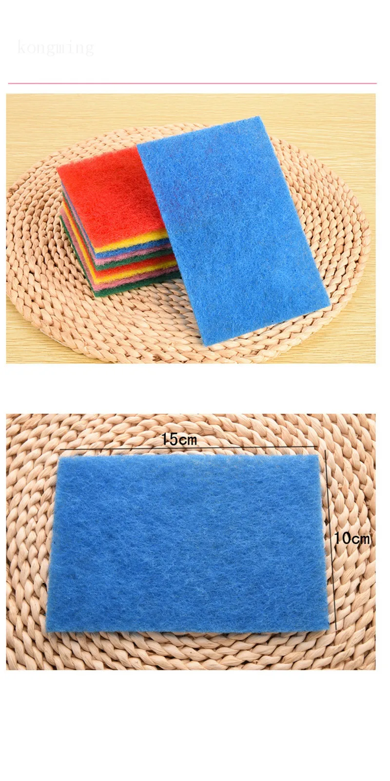 10 pieces / set of color random high efficiency scouring cloth dish cloth kitchen rag strong decontamination dish towel