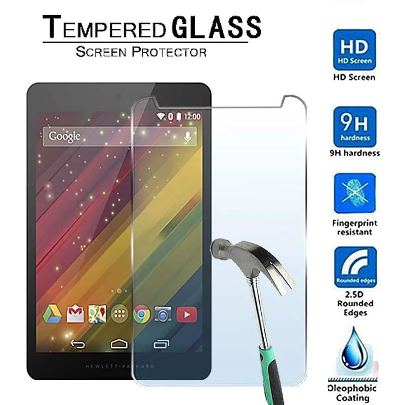 

For HP 8 G2-Premium Tablet 9H Tempered Glass Screen Protector Film Protector Guard Cover
