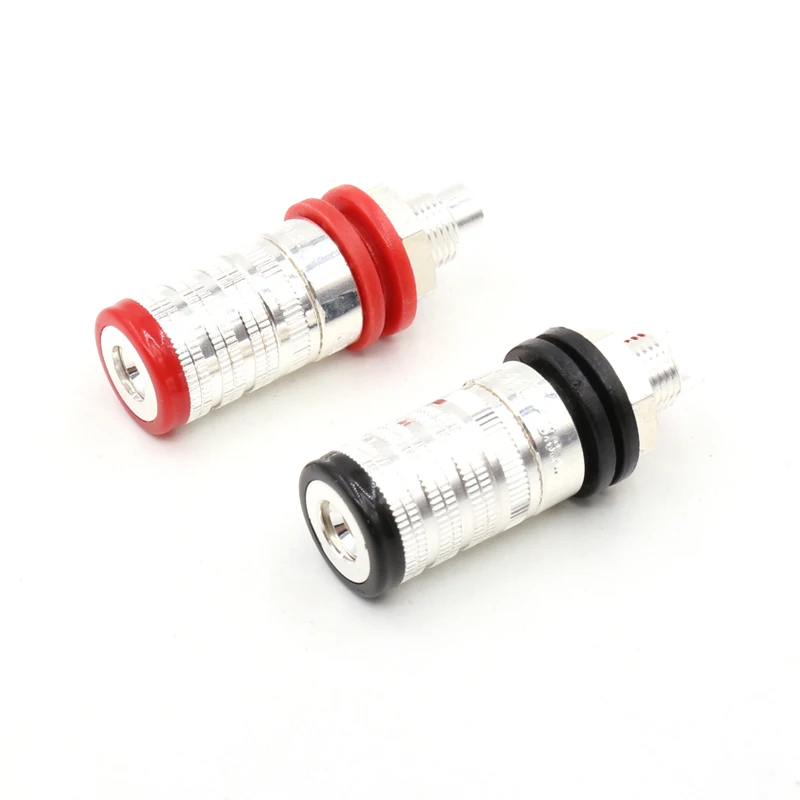 4 шт. Посеребренная акустическая вилка, Клеммная Клемма, hifi динамик teriminal Jack plug