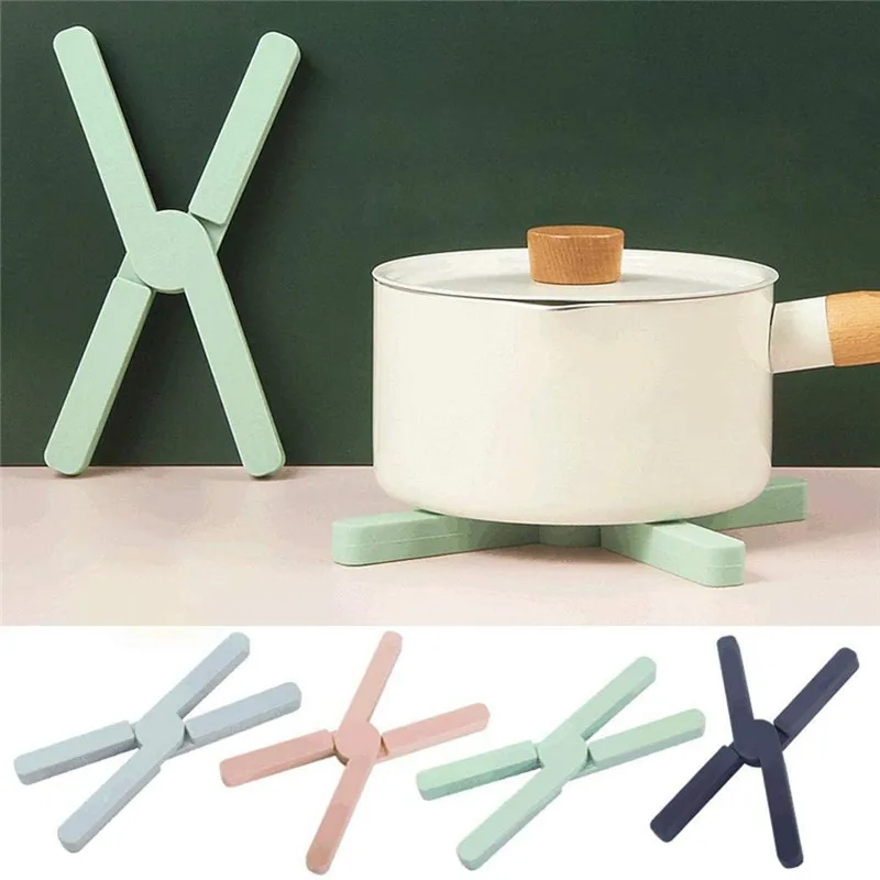 

Silicone Placemat Small Rotatable Solid Color Table Mat Heat Insulation Pad for Home Restaurant