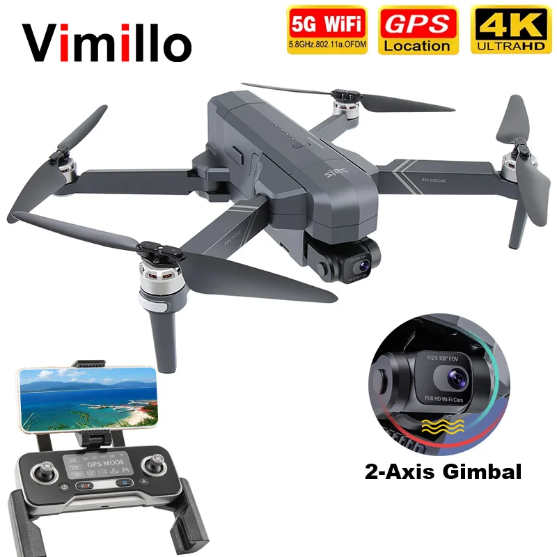 

Vimillo F11 4K GPS Drones 4K Video Professional 5G FPV 2-Axis Anti-Shake Gimbal Camera Quadcopter Drone Brushless Vs SG906 Pro2