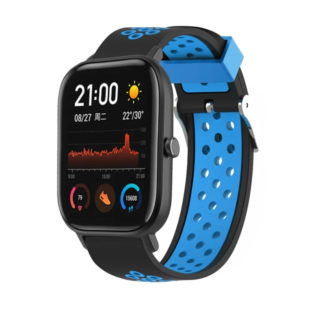 Ouhaobin силиконовый ремешок для Huami Amazfit GTS ремешок для часов вентиляция сменный ремешок для Amazfit gts Смарт-часы 829#2
