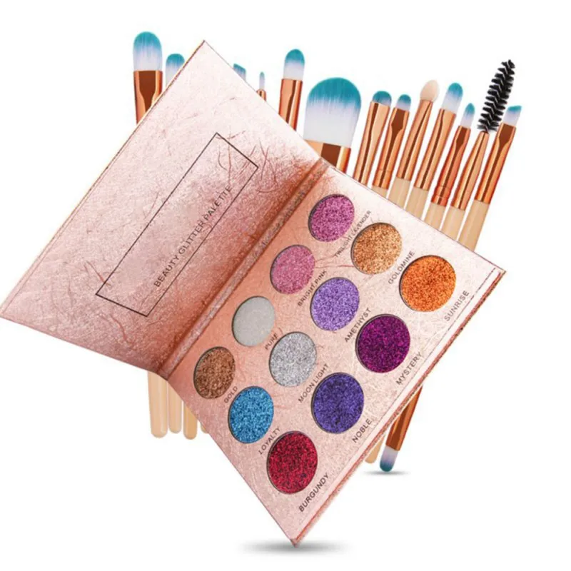 Косметика для глаз 12 цветов алмазные блестящие тени век Палитра Великолепная