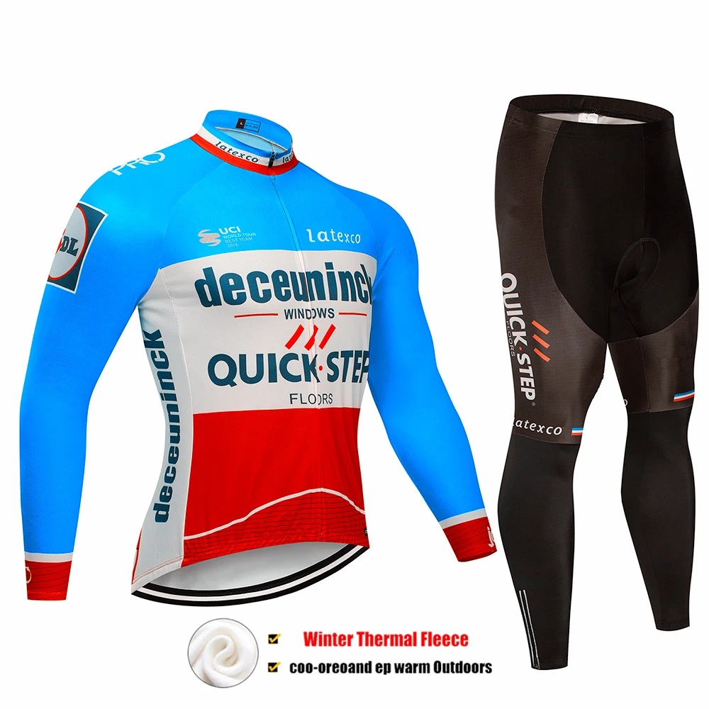 8 Новинка, комплект зимней одежды для велоспорта QUICK STEP Pro Team, одежда для велоспорта из бельгийского материала, Мужская одежда для велоспорта Go Pro, теплая флисовая одежда для велоспорта - Цвет: 8