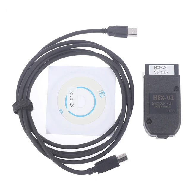 VCDS Vag Com 21.3.0 21.3 HEX V2 CAN USB OBD 2 Scanner Programming Tool –  German Audio Tech