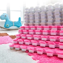 Tapis de sol en mousse EVA, 1 pièce, 30x30cm, moquette carrelée, Puzzle Mat, Tatami, poils longs, peluche