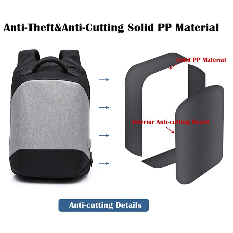 OZUKO Designer Men's Backpack New Business Computer Bag Anti-theft Multifunction Waterproof USB Charging Travel Laptop Backpack