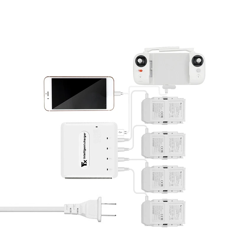 Мульти зарядное устройство для FIMI X8 SE зарядное устройство интеллектуальное 6 способ USB пульт дистанционного управления батареи зарядное устройство для FIMI X8 SE RC Drone Quad