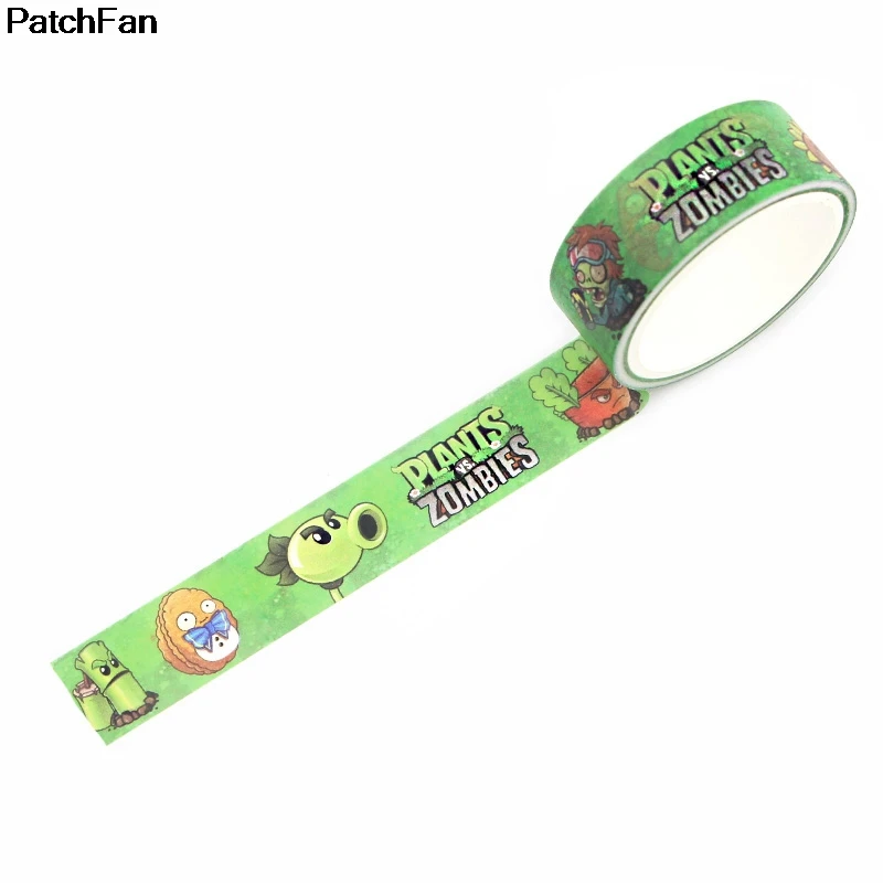 Patchfan игры Растения против Зомби забавные DIY Скрапбукинг дети клей Васи бумага маскирующая Лента Печатный узор наклейки A2447