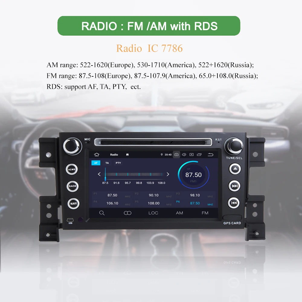 Discount Bonroad 7"2Din Android 9.0 Car dvd For suzuki grand vitara 2007-2013 Stereo gps navigation car radio USB audio video player 4