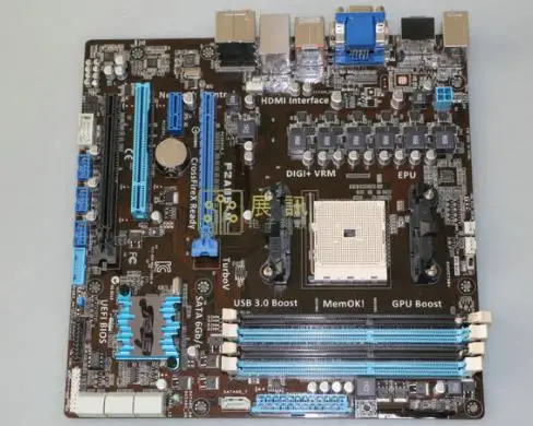 Оригинальная материнская плата ASUS F2A85-M DDR3 Socket FM2 USB2.0 USB3.0 64GB DVI HDMI VGA A85X настольная материнская плата