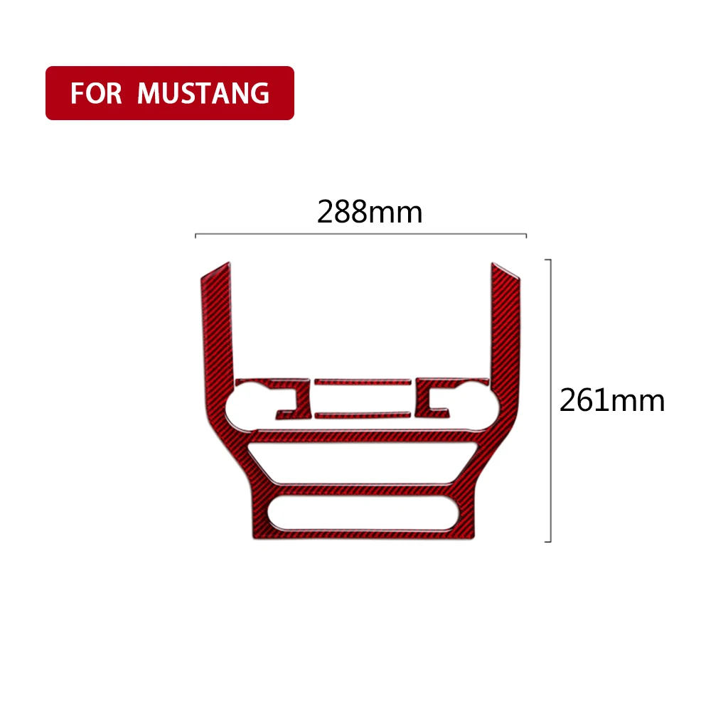 Для Ford Mustang- аксессуары из углеродного волокна наклейки и наклейки для автомобиля Центральная панель управления внутренняя отделка крышки
