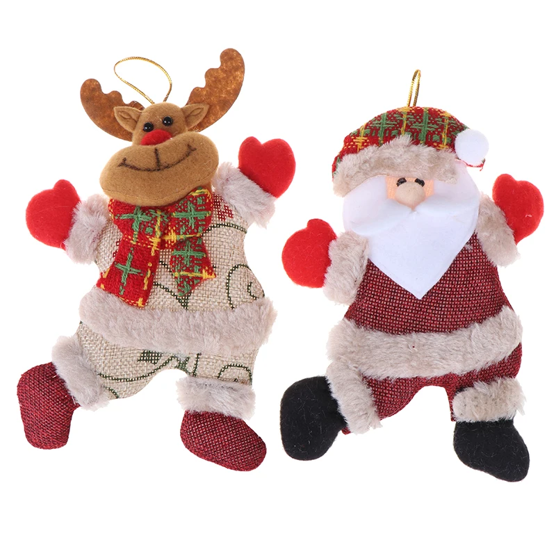 

2Styles Merry Christmas Ornaments Santa Claus Snowman Tree Toy Doll Hang Decorations For Home Decorations Christmas Gift