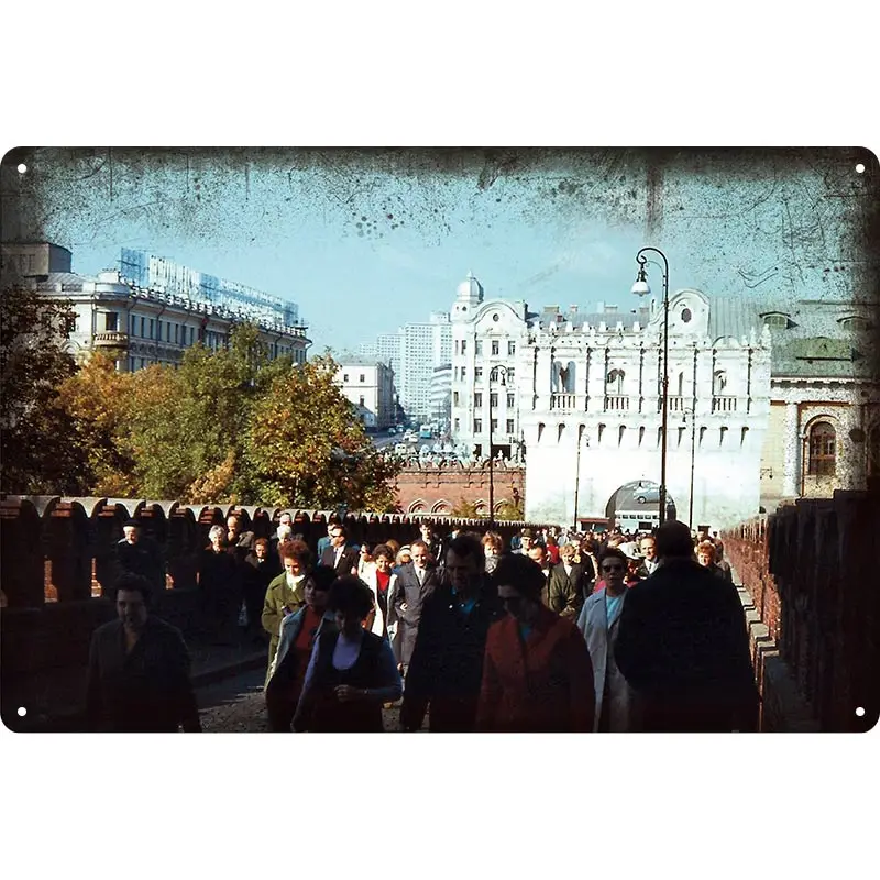 Металлические знаки Ретро украшение здание дома в Москву старый фото доска плакат на стену в стиле ретро знаки для баров, пабов клубов кофейных магазинов