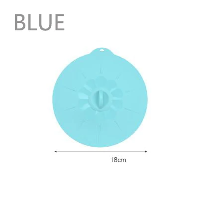 5PCS Reusable Silica gel Spill Stopper Cover Universal Silicone Food Bowl Pot Lid Silicone Cover Pan Cooking Kitchen Accessories - Цвет: BLUE-2