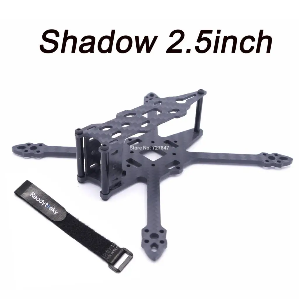 

Shadow 2.5inch Carbon Fiber 126 126mm Wheelbase with 2.5mm Arm X Type Frame Kit DIY Rack for RC Drone FPV Racing Drone Parts