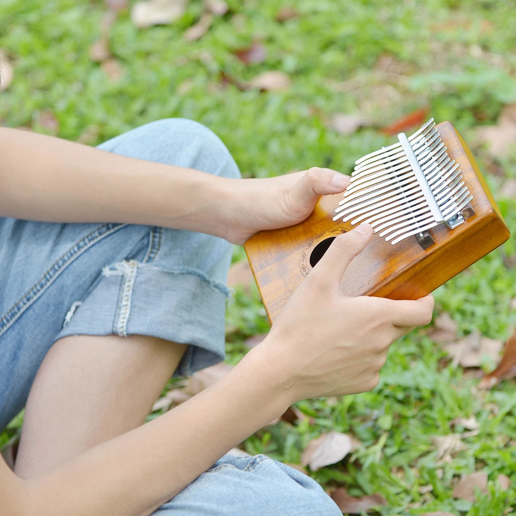 1 компл. Акация 17 ключ калимба Mbira перкуссия палец пианино Африканский музыкальный инструмент цвет дерева