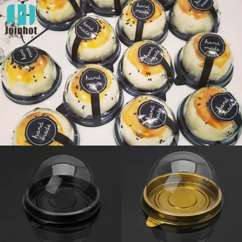 

25Pcs Mini Round Moon Cake Container Trays Packaging Box Holder Wedding Party Favor Boxes 50g Mooncake
