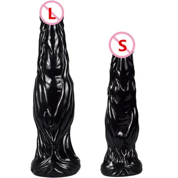Black Animal Sex Thrusting Anal Dildo with Suction Cup Penis Faloimitator Dick Huge Silicon Dildos Sex Toy For Women Lesbian Gay 2