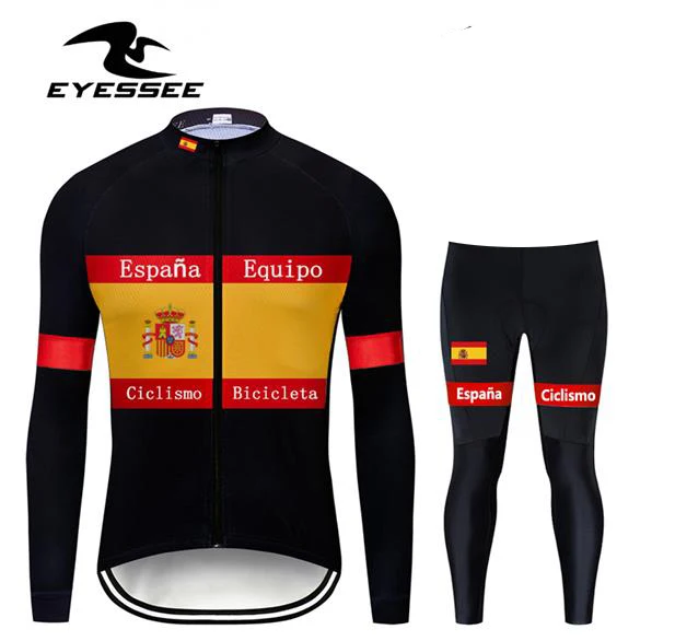 Long suit Eyessee бренд Мужская команда Испания одежда для велоспорта наивысшего качества Осень Велоспорт Джерси костюм велосипедиста MTB велосипедная одежда - Цвет: Long suit