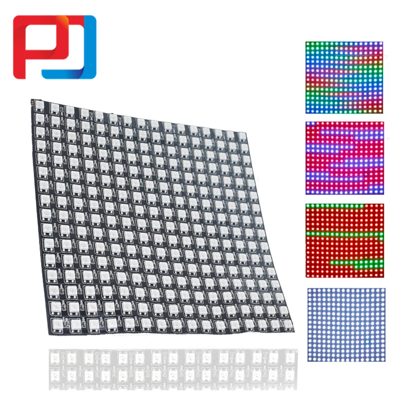 WS2812B WS2812 5 в постоянного тока 16x16 пикселей светодиодная цифровая Гибкая
