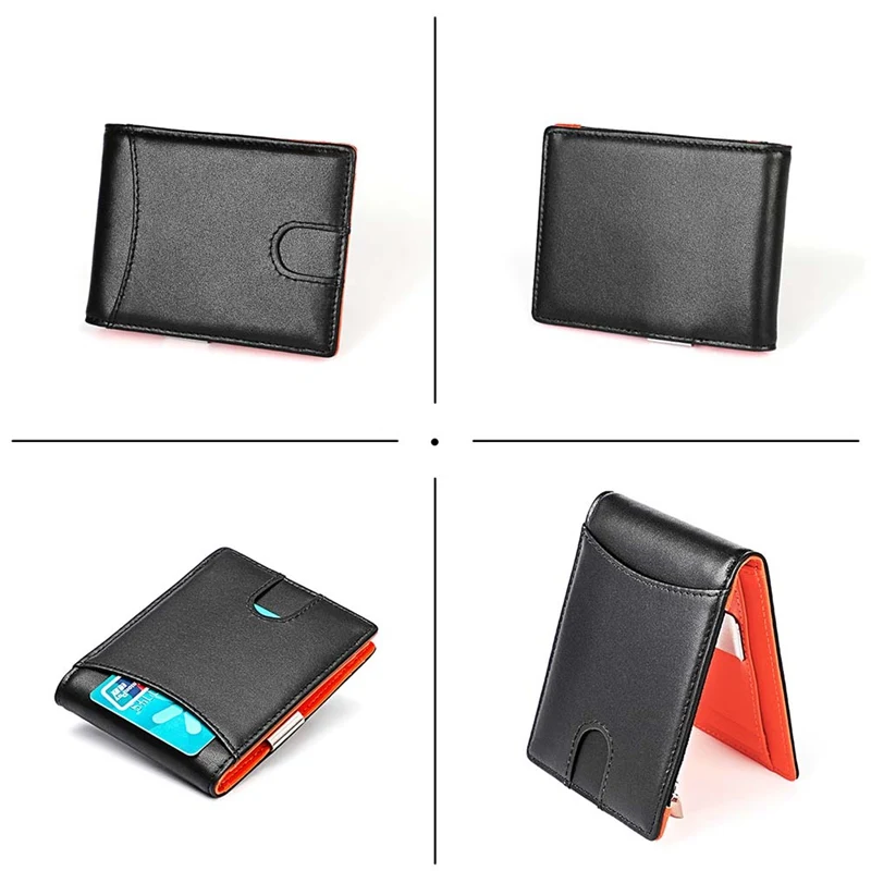 Ультратонкий мужской из натуральной кожи с кошельком RFID
