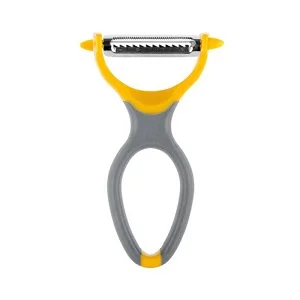 Yellow Многофункциональная 2 в 1 вращающаяся двойная режущая головка Овощечистка терка для фруктов и овощей инструмент для картофеля моркови фруктов измельченный кухонный гаджет - Цвет: Yellow