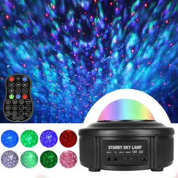 

ABS Bluetooth Speaker Game Rooms Bedroom LED Nebula Cloud Voice Control Projector Lamp For Kids 3 In 1 Portable With Remote