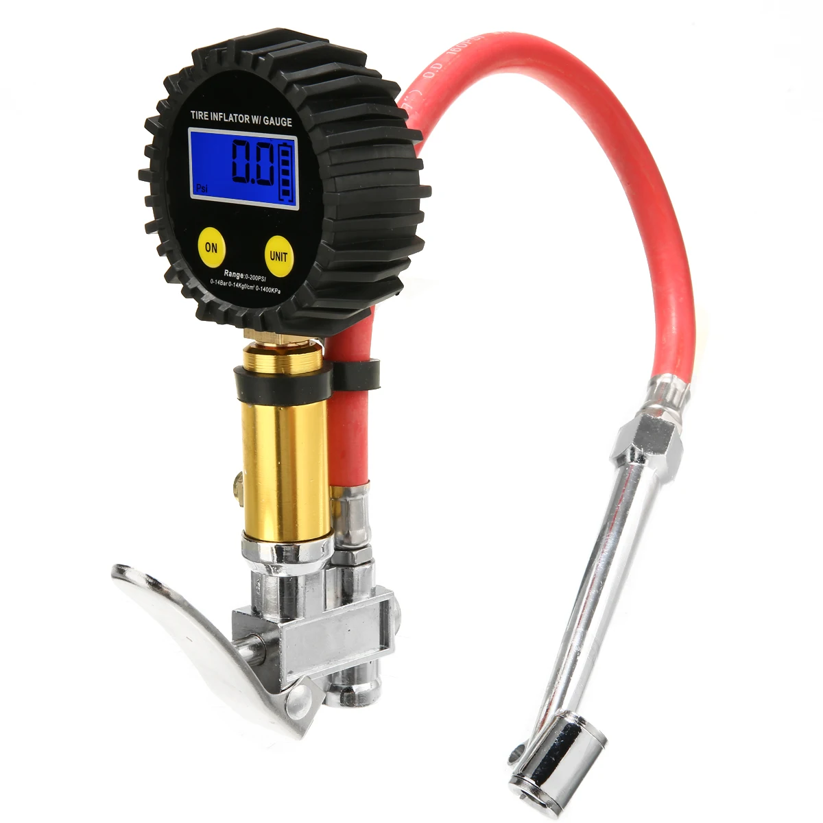 Новое поступление 1 шт. lcd Цифровой Воздушный шиномонтажный насос 200PSI высокий точный датчик давления с двойным патроном для измерения давления