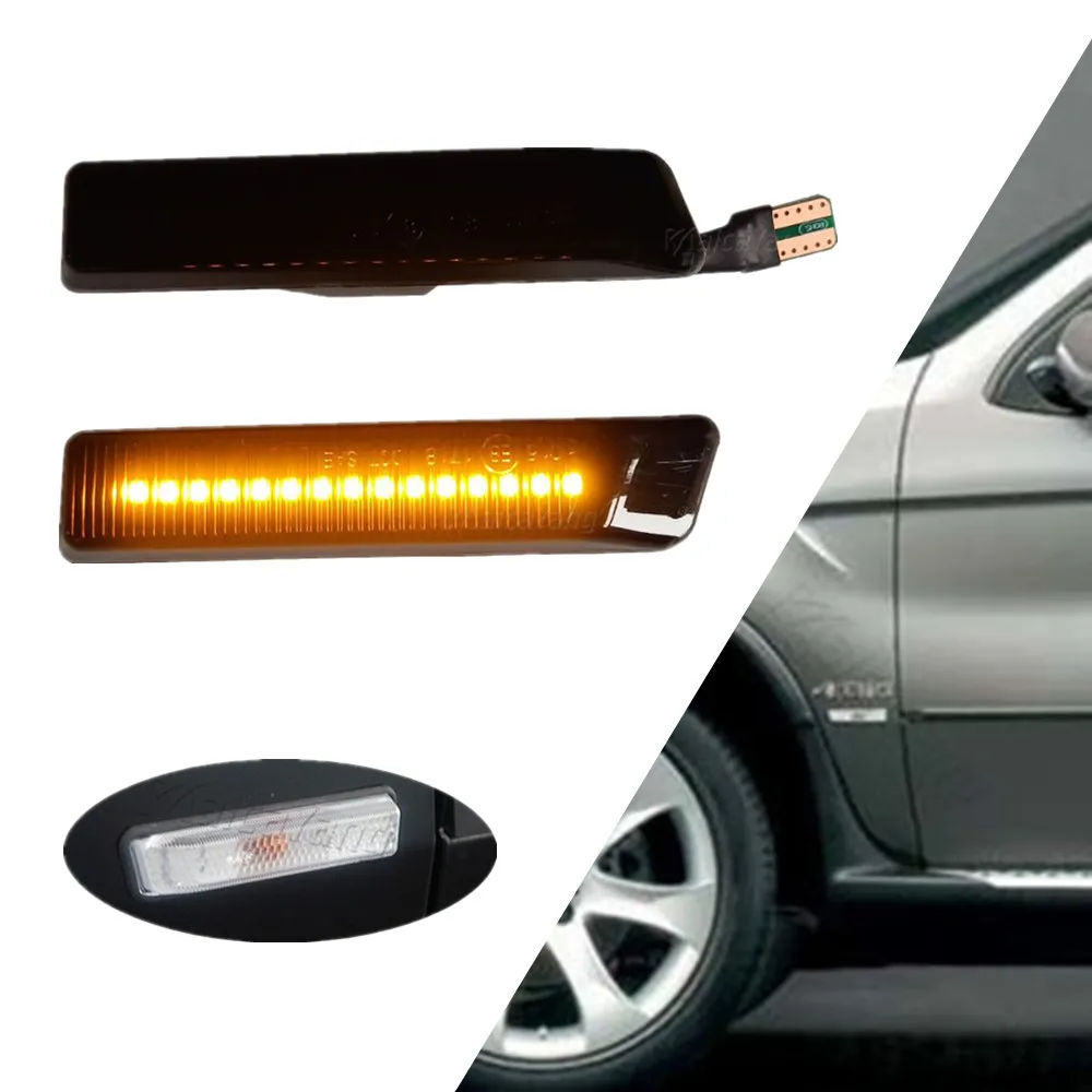 

Dynamic Side Marker Light For BMW X5 E53 1999 2000 2001 2002 2003 2004 2005 2006 Flowing LED Turn Signal Indicator Blinker