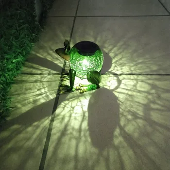 

Solar Powered GardenLights Frog Shaped Statue Lantern Led Pathway Light Lamp