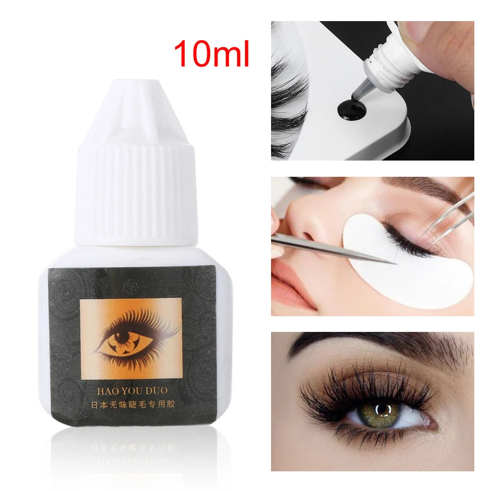 10ml Black Individual Eyelashes Extension Glue Long-lasting Nature Fast Drying Adhesive Strong Adhesion Lasts Lashes Makeup Tool | Красота и