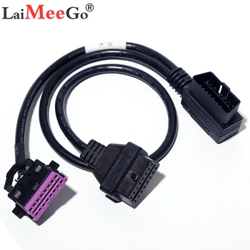 

OBD2 one-two extension cable OBD original car interface 16-pin 16-core for Volkswagen for Audis Kodak truck dedicated cable