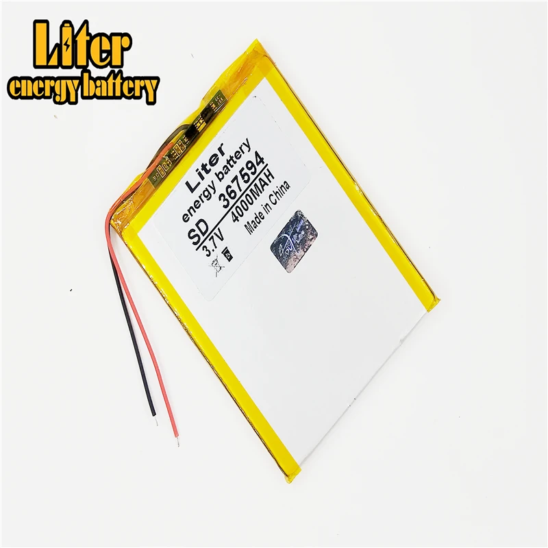 367594 3.7V 4000mah Lithium polymer Battery With Protection Board For GPS Tablet PC Digital Products