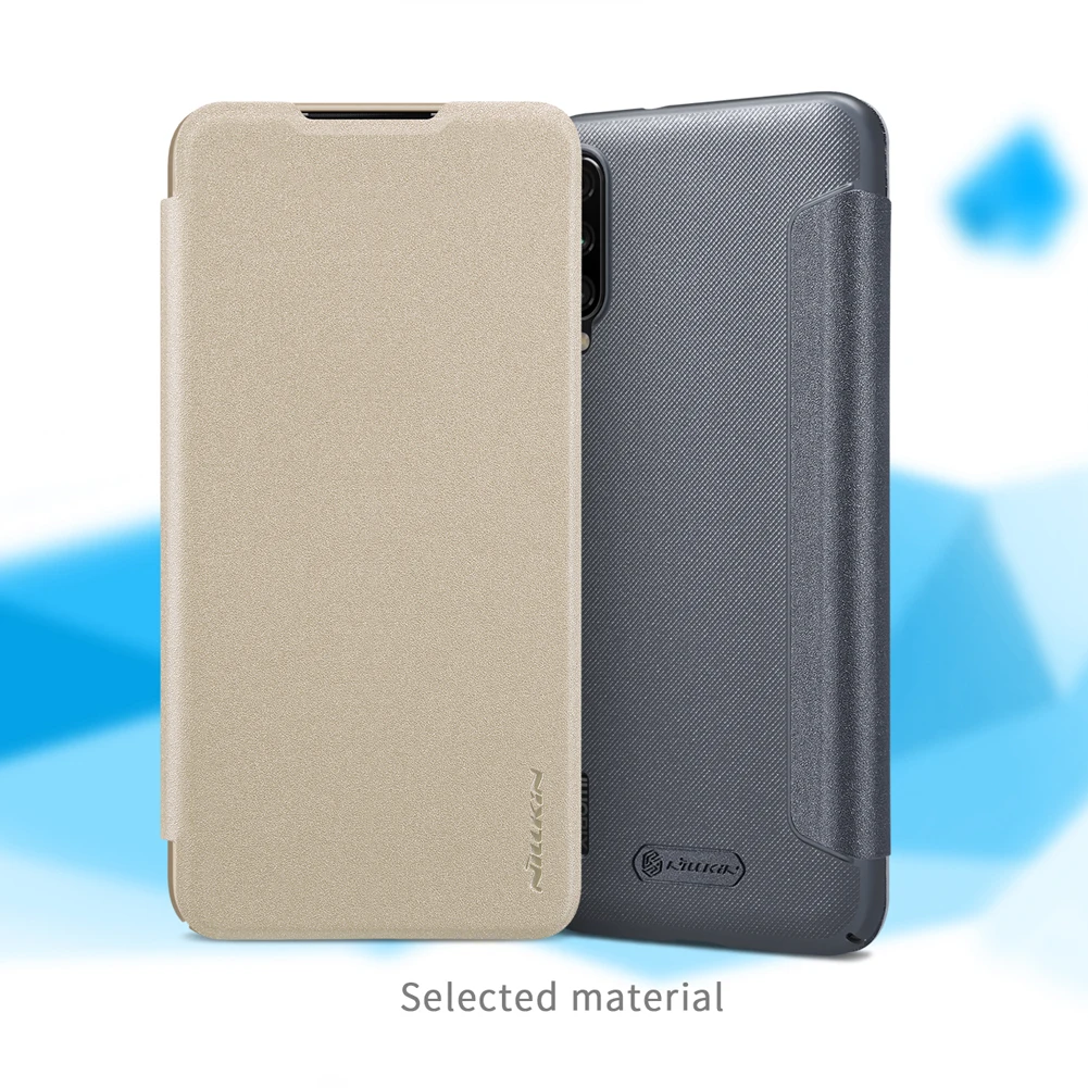 Кожаный чехол Nillkin для Xiaomi mi CC9e и mi A3 Sparkle PU+ жесткий пластиковый флип-чехол супер тонкие Чехлы для мобильных телефонов