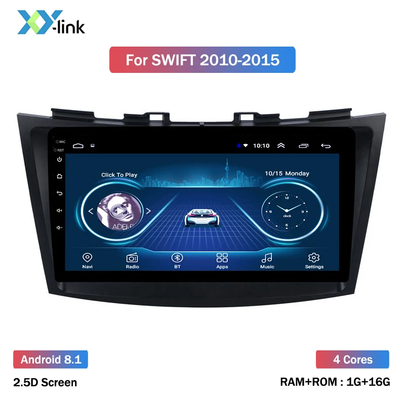 4 CORES 1G RAM 9 дюймов Android 8,1 автомобильный dvd-плеер для Suzuki Swift 2011 2012 2013 автомобильный Радио gps навигация WiFi плеер - Цвет: 4 CORES 1G RAM