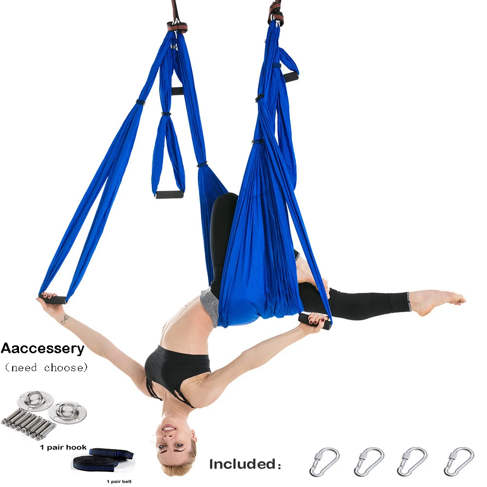 Anti-Gravity yoga hammock fabric Yoga Gym strap Flying Swing Aerial Traction Device set Equipment | Спорт и развлечения