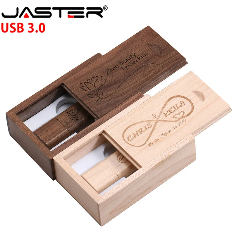 JASTER USB 3 0 2018 горячая Распродажа Деревянный Маленький круглый + коробка 4 ГБ 8 16 32 64