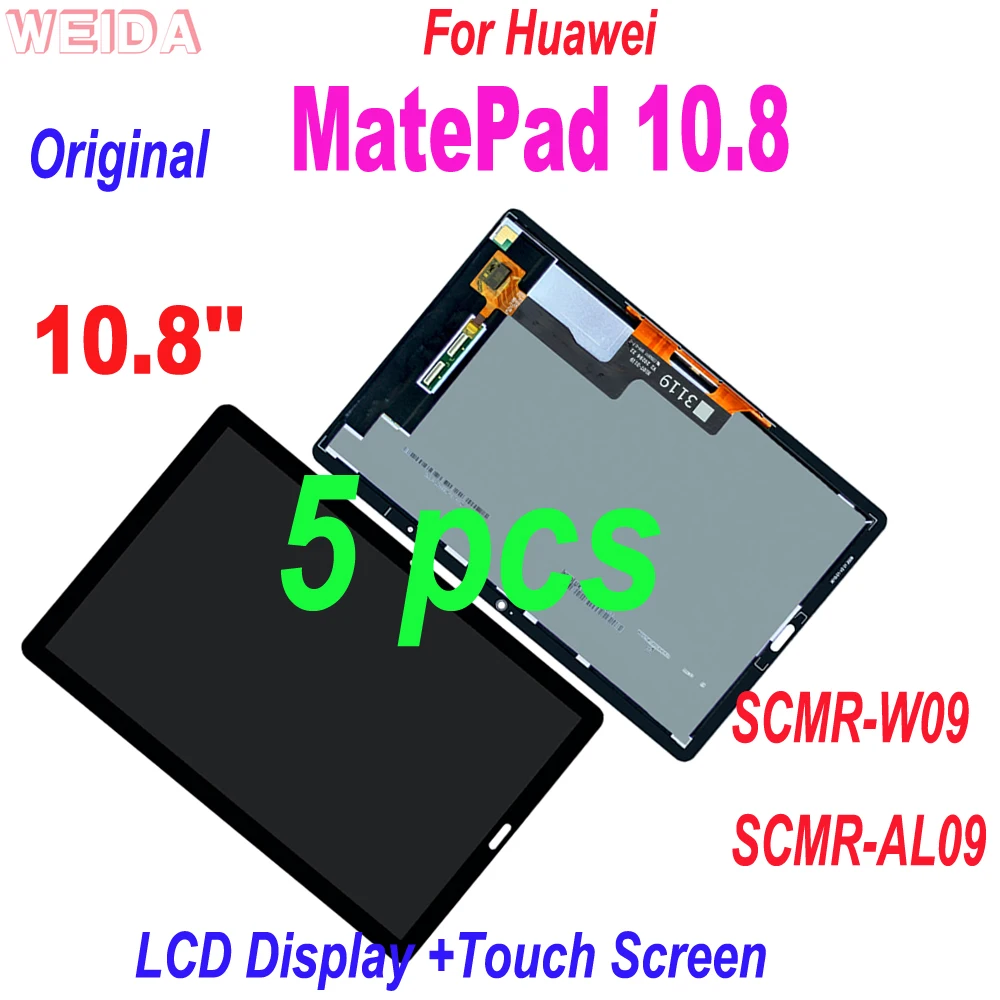 

5pcs Original 10.8'' LCD For Huawei MatePad 10.8 SCMR-W09 SCMR-AL09 LCD Display Touch Screen Digitizer Assembly Replacement