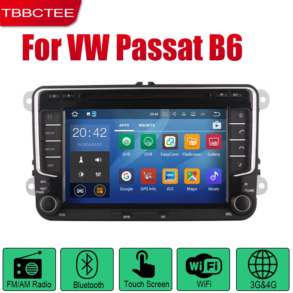 TBBCTEE Авто Радио 2 Din Автомобильный dvd-плеер на основе Android для Volkswagen VW Passat B6 2005~ 2010 gps Навигация BT Wifi карта мультимедиа