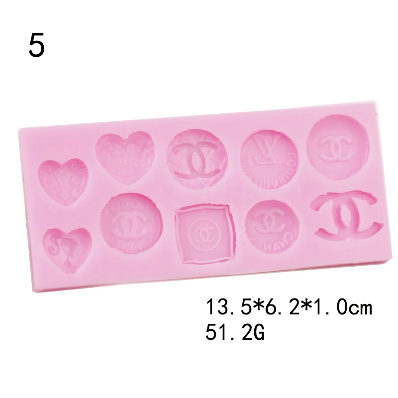 DIY Silicone Mold 10 Different X Letter Patterns Cookie Moulds Cake Decorating Tools Famous Brand Shaped Chocolate Candy Molds 4