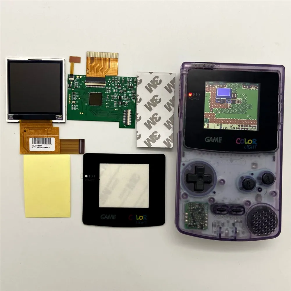 GBC LCD pantalla LCD de alto brillo para Gameboy COLOR GBC, plug and play sin soldadura ni corte de carcasa. - 1