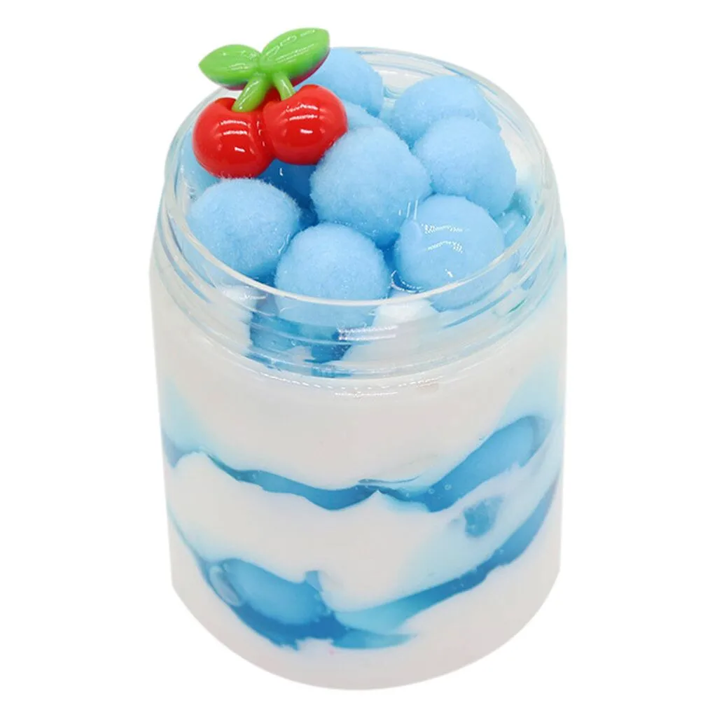 Fruit Ice-cream Slime Scented Stress Kids Clay Crystal Mud Toys Soft Clay Light Plasticine Playdough Slime Charms #B
