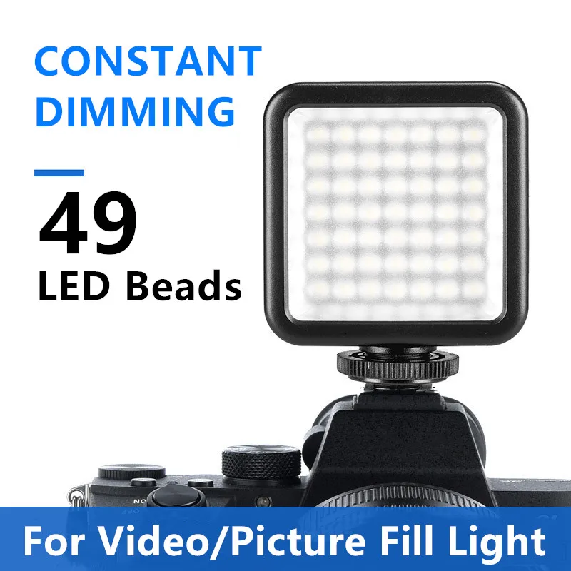 

Beiyang 3200k-5600K LED49 Mini Video Light live room DV SLR Camera Vlog Fill Light Interview Light Portable Photo Equipment